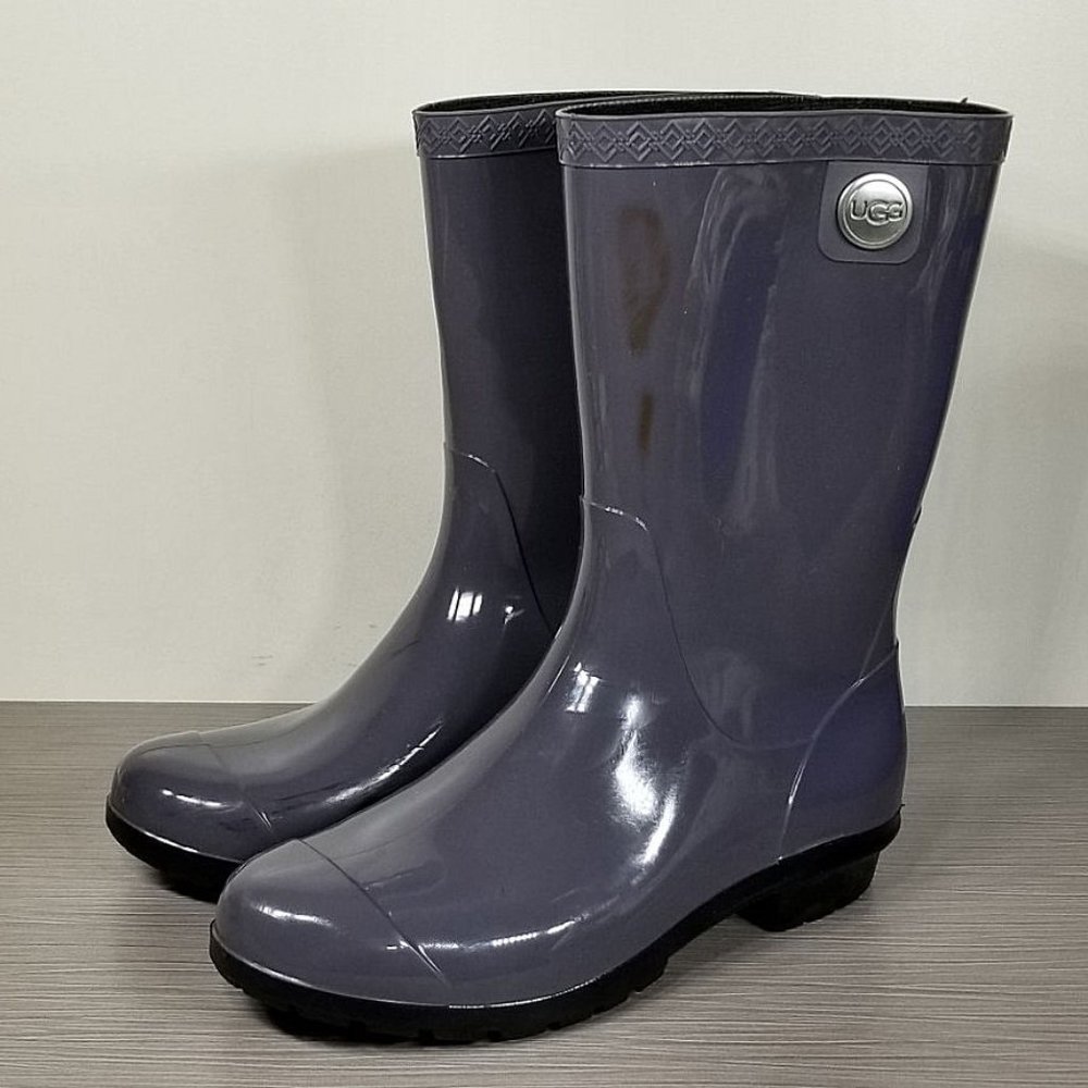 UGG Sienna Rain Boot, Black, Nightfall Grey, Womens Size 6